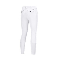 Calça Pikeur masculino Navaro grip nos joelhos Branco Calça Pikeur masculino Navaro grip nos joelhos Branco