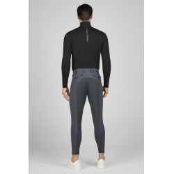 Calça Pikeur masculina Rossini com falso fundo de camurça 7508 cintura média Sombra escura Cinzento Calça Pikeur masculina Rossini com falso fundo de camurça 7508 cintura média Sombra escura Cinzento