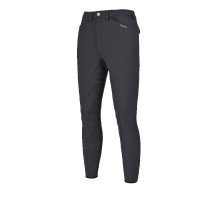 Calça Pikeur masculina Rossini McCrown com fundo de couro Sombra escura Cinzento
