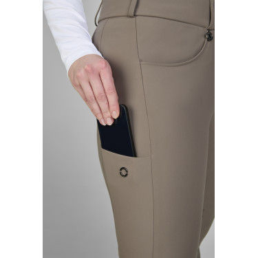 Calça Amia 6805 Pikeur grip nos joelhos cintura média feminina  Cinzento-acastanhado Castanho