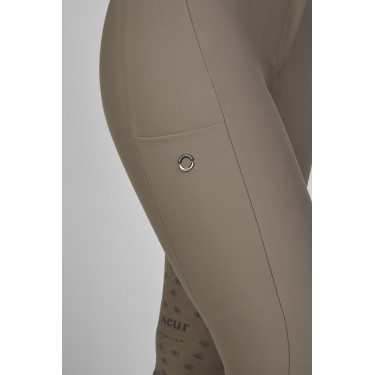 Calça Amia 6805 Pikeur grip nos joelhos cintura média feminina  Cinzento-acastanhado Castanho