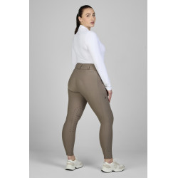 Calça Amia 6805 Pikeur grip nos joelhos cintura média feminina  Cinzento-acastanhado Castanho