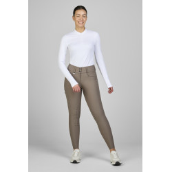 Calça Amia 6805 Pikeur grip nos joelhos cintura média feminina  Cinzento-acastanhado Castanho