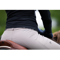 Calça Amia 6805 Pikeur grip nos joelhos cintura média feminina  Cinzento-acastanhado Castanho