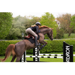 Calça Amia 6805 Pikeur grip nos joelhos cintura média feminina  Cinzento-acastanhado Castanho