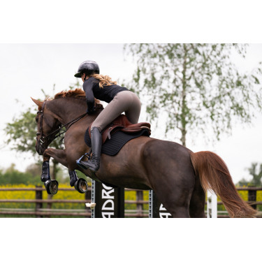 Calça Amia 6805 Pikeur grip nos joelhos cintura média feminina  Cinzento-acastanhado Castanho