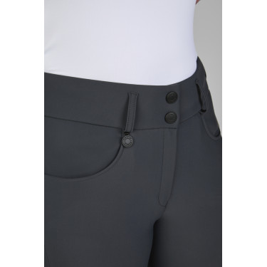 Calça Amia 6805 Pikeur grip nos joelhos cintura média feminina Sombra escura Cinzento Calça Amia 6805 Pikeur grip nos joelhos cintura média feminina Sombra escura Cinzento
