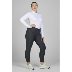 Calça Amia 6805 Pikeur grip nos joelhos cintura média feminina Sombra escura Cinzento Calça Amia 6805 Pikeur grip nos joelhos cintura média feminina Sombra escura Cinzento