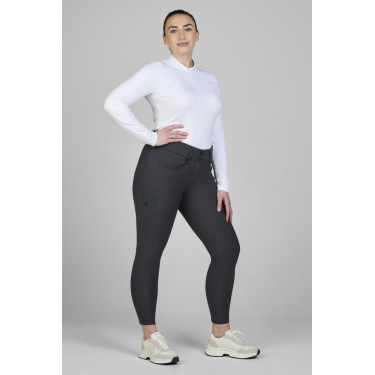 Calça Amia 6805 Pikeur grip nos joelhos cintura média feminina Sombra escura Cinzento Calça Amia 6805 Pikeur grip nos joelhos cintura média feminina Sombra escura Cinzento