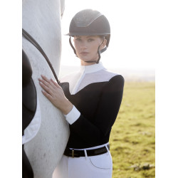 Polo de competição Emily LeMieux de mangas compridas Marinho Azul-marinho Polo de competição Emily LeMieux de mangas compridas Marinho Azul-marinho