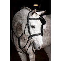 Bridão Hunter com cadarços LeMieux Preto / prata