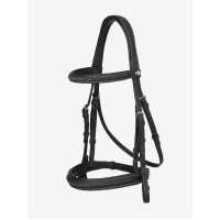 Bridão Hunter com cadarços LeMieux Havana / prata Castanho