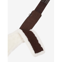 LeMieux Hunter Gurt mit abnehmbarem Merino+ Lammfell Havana Castanho