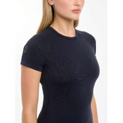 T-shirt de manga curta sem costuras LeMieux Britney Marinho Azul-marinho