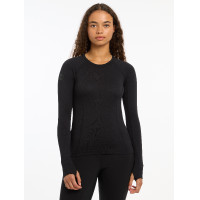 Camiseta de manga longa sem costura LeMieux Britney Preto Camiseta de manga longa sem costura LeMieux Britney Preto