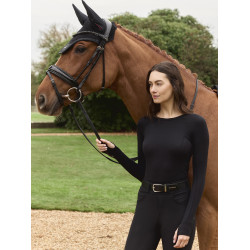 Camiseta de manga longa sem costura LeMieux Britney Preto