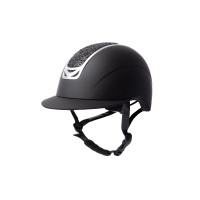 Capacete de equitação com ornamento de cristal Horze Arix II Preto / preto Capacete de equitação com ornamento de cristal Horze Arix II Preto / preto