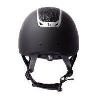 Capacete de equitação com ornamento de cristal Horze Arix II Preto / preto