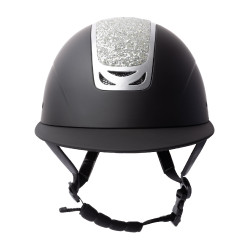 Capacete de equitação com ornamento de cristal Horze Arix II Preto / prata
