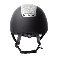 Capacete de equitação com ornamento de cristal Horze Arix II Preto / preto