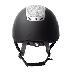 Capacete de equitação com ornamento de cristal Horze Arix II Preto / prata