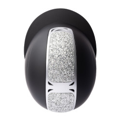 Capacete de equitação com ornamento de cristal Horze Arix II Preto / prata