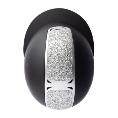 Capacete de equitação com ornamento de cristal Horze Arix II Preto / prata