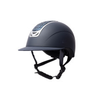 Capacete de equitação com ornamento de cristal Horze Arix II Azul escuro / azul escuro