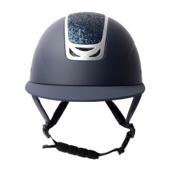 Capacete de equitação com ornamento de cristal Horze Arix II Azul escuro / azul escuro Capacete de equitação com ornamento de cristal Horze Arix II Azul escuro / azul escuro