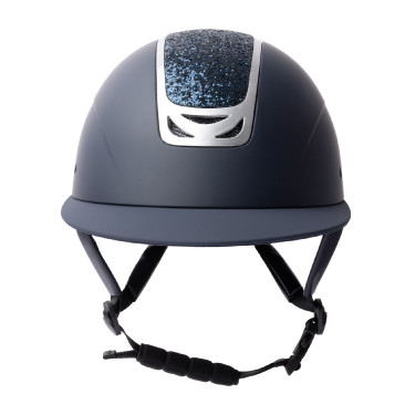 Capacete de equitação com ornamento de cristal Horze Arix II Azul escuro / azul escuro Capacete de equitação com ornamento de cristal Horze Arix II Azul escuro / azul escuro