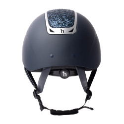 Capacete de equitação com ornamento de cristal Horze Arix II Azul escuro / azul escuro Capacete de equitação com ornamento de cristal Horze Arix II Azul escuro / azul escuro