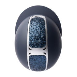 Capacete de equitação com ornamento de cristal Horze Arix II Azul escuro / azul escuro Capacete de equitação com ornamento de cristal Horze Arix II Azul escuro / azul escuro