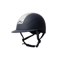 Capacete de equitação com ornamento de cristal Horze Arix II Preto / preto