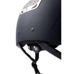 Capacete de equitação com ornamento de cristal Horze Arix II Azul escuro / prateado