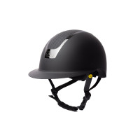 Capacete de equitação tecnologia Majoris MIPS II B Vertigo Preto / prata