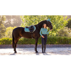 Tapete LeMieux Camurça Close Contact Quadrado Lagoa Azul