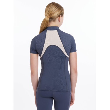 Roupa interior de malha Mia LeMieux Young Rider de mangas curtas Crepúsculo azul Roupa interior de malha Mia LeMieux Young Rider de mangas curtas Crepúsculo azul