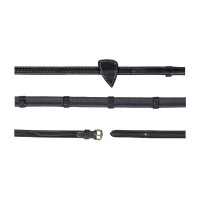 Gummizügel 1/2" mit 7 Stoppern und geflochtener Verarbeitung D Collection Dy'on Preto