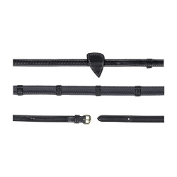 Gummizügel 1/2" mit 7 Stoppern und geflochtener Verarbeitung D Collection Dy'on Preto