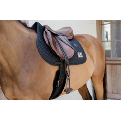 Almofada de sela de competição Fishbone com 2 números Kentucky Jumping Preto