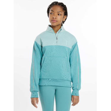 Suéter LeMieux com zíper Quart Kate Young Rider Lagoa Azul Suéter LeMieux com zíper Quart Kate Young Rider Lagoa Azul