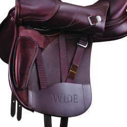 Sela mista Bates Wide couro Heritage Castanho