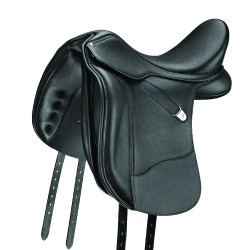 Sela de adestramento Bates Wide Plus couro Luxe