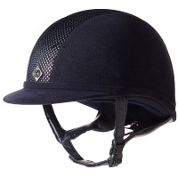 Capacete Charles Owen AYR8 Microcamurça Marinho / prateado Azul