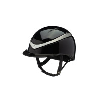 Capacete Charles Owen Halo Preto / platina brilhante Capacete Charles Owen Halo Preto / platina brilhante