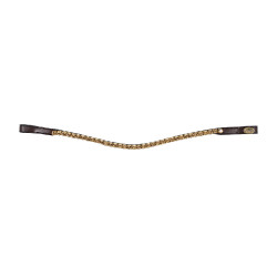 Frontal vaga strass HFI Castanho / dourado