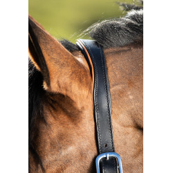 Caveção em couro HFI bicolor Preto / conhaque Caveção em couro HFI bicolor Preto / conhaque