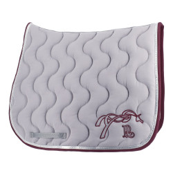 Almofada de sela Pénélope Classique Cinza claro / inox / bordô Cinzento