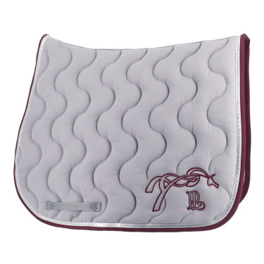 Almofada de sela Pénélope Classique Cinza claro / inox / bordô Cinzento