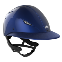 Capacete GPA 4S Speed Air TLS viseira em couro sintético Marinho brilhante Azul